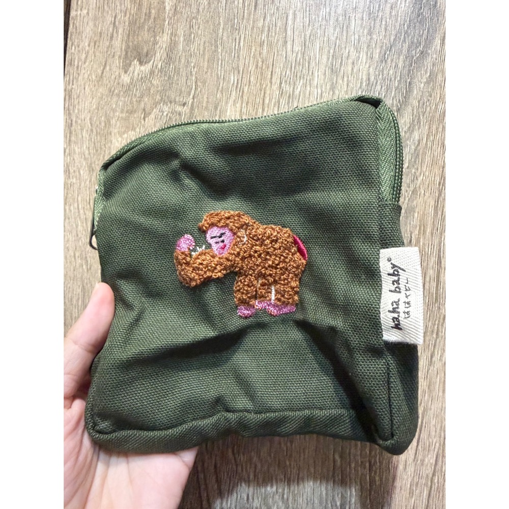 轉售全新 hahababy毛巾繡收納袋 肌肉猴子/粉忍者貓貓 臺灣製造🇹🇼 手作收納袋 拉鏈收納 行動電源收納包 小-規格圖6