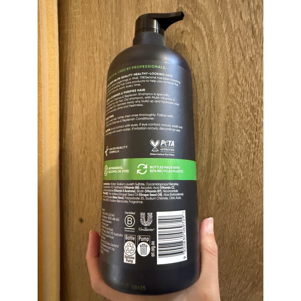 單瓶拆售 全新現貨 好市多代購TRESemme‘ 維他命C深層清潔洗髮精 洗髮精 洗髮露 940ml 澳洲製 洗髮 清潔-細節圖2