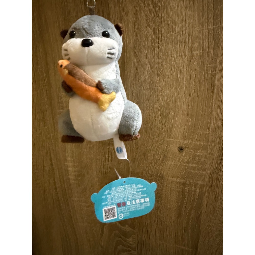 全新現貨 金門縣水產試驗所水獺娃娃 金門水產水獺 鑰匙圈 紀念品 金門台灣燈會 水獺 灰色款 小玩偶 吊飾 包包配件-細節圖6
