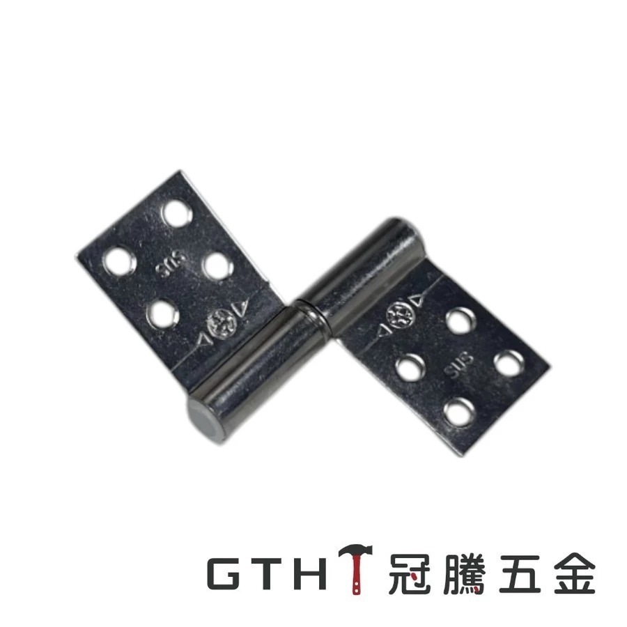 Art 塑鋼丁雙 可拆 白鐵 角鏈 塑鋼 浴室 旗型 鉸鍊 鉸鏈 合頁 活頁 後鈕 不鏽鋼 門【GTH冠騰五金】-細節圖4