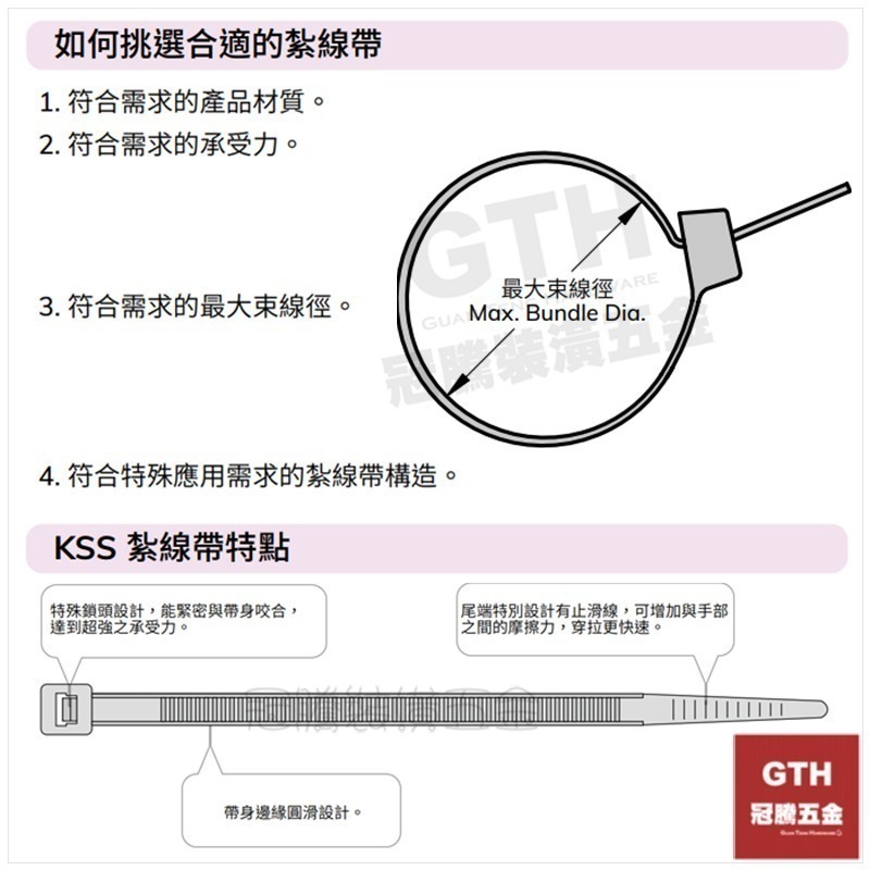 KSS 凱士士 尼龍束帶 CV-100/CV-150/CV-200 紮線帶 束線帶 束帶 台灣製造 冠騰五金-細節圖4