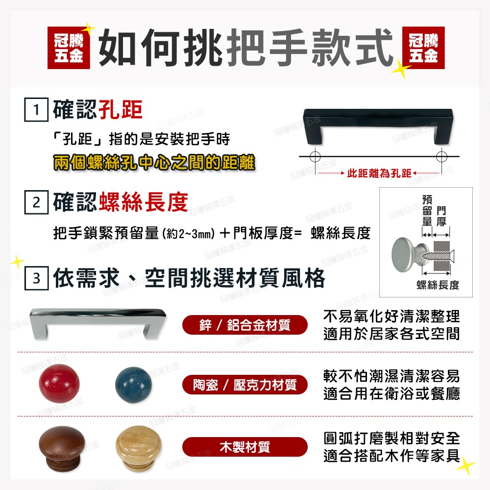 鋁合金 雙孔把手 櫥櫃把手 櫥子拉手 衣櫃 抽屜 質感 門把手 門把 手把 五金把手 拉門把手 【GTH冠騰五金】-細節圖5