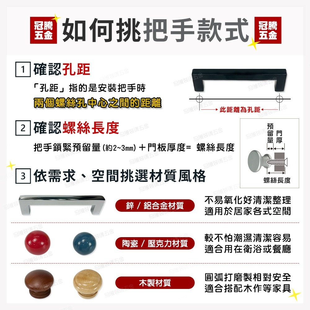 鋁合金 雙孔把手 櫥櫃把手 櫥子拉手 衣櫃 抽屜 質感 門把手 門把 手把 五金把手 拉門把手 【GTH冠騰五金】-細節圖5