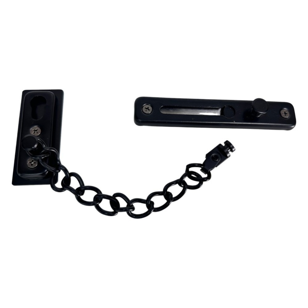 不鏽鋼防盜鏈 安全門鏈 免打孔門鎖 鐵製防盜鍊 防盜鏈 防盜扣 門鍊 門扣 窗鎖 門窗鎖 門閂 鍊鎖【GTH冠騰五金】-細節圖2