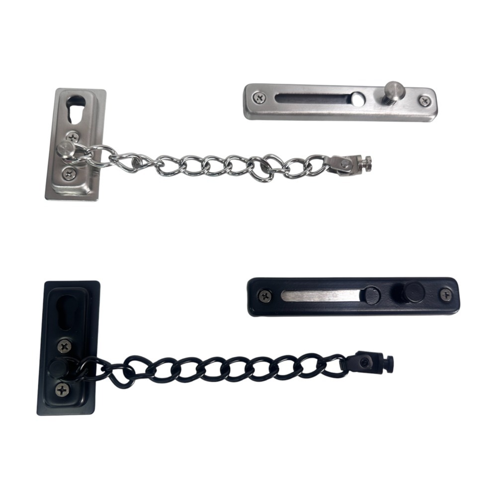 不鏽鋼防盜鏈 安全門鏈 免打孔門鎖 鐵製防盜鍊 防盜鏈 防盜扣 門鍊 門扣 窗鎖 門窗鎖 門閂 鍊鎖【GTH冠騰五金】-規格圖6