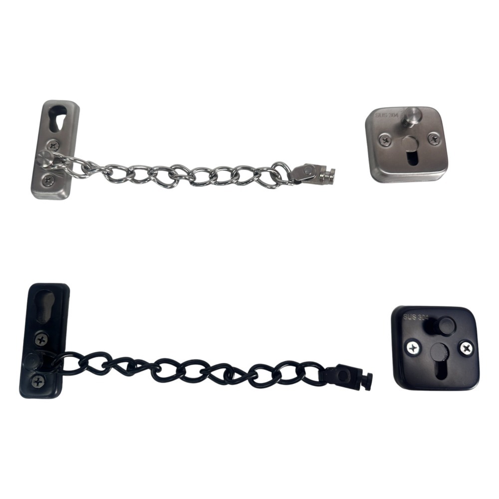 不鏽鋼防盜鏈 安全門鏈 免打孔門鎖 鐵製防盜鍊 防盜鏈 防盜扣 門鍊 門扣 窗鎖 門窗鎖 門閂 鍊鎖【GTH冠騰五金】-規格圖6