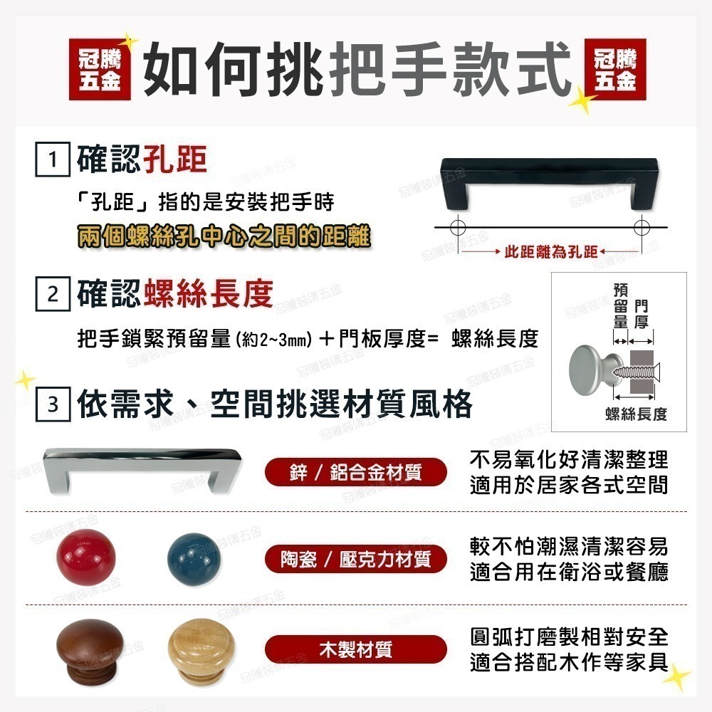 不鏽鋼銀 把手 單孔把手 櫥櫃把手 拉手 衣櫃 抽屜 門把手 門把 手把 五金把手 拉門把手【GTH冠騰五金】-細節圖4