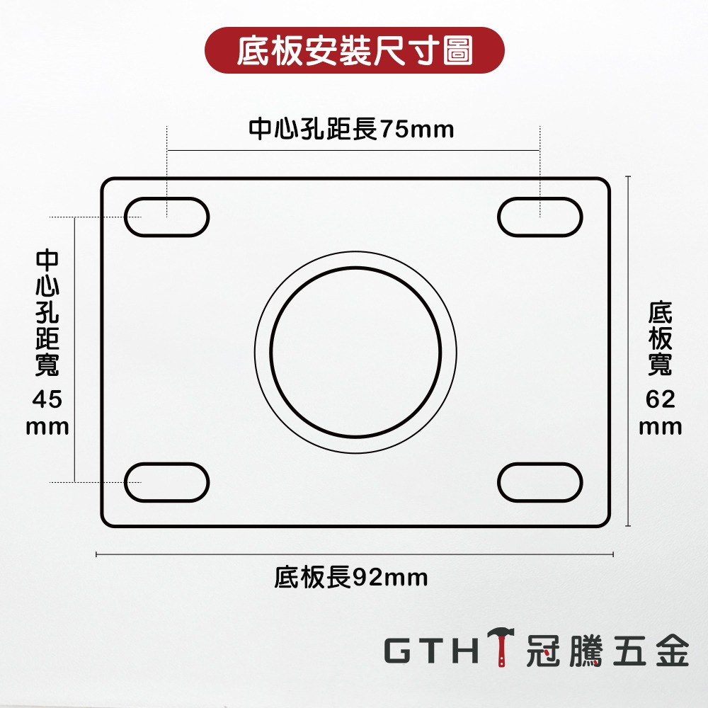 3寸  75mm TPR輪 橡膠輪 波浪架 萬向輪 椅輪 工業輪 腳輪 推車輪 家具輪 靜音輪 輪子【GTH冠騰五金】-細節圖4