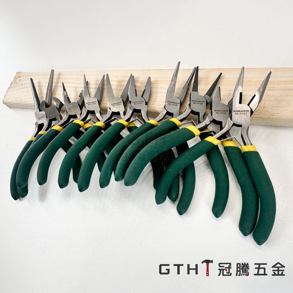 五吋 迷你工具鉗 10件組 綠色 鉗子 手工藝 小型鉗 模型 維修 尖嘴鉗 斜口鉗 圓嘴鉗 彎嘴鉗 鋼絲鉗 冠騰五金-細節圖3