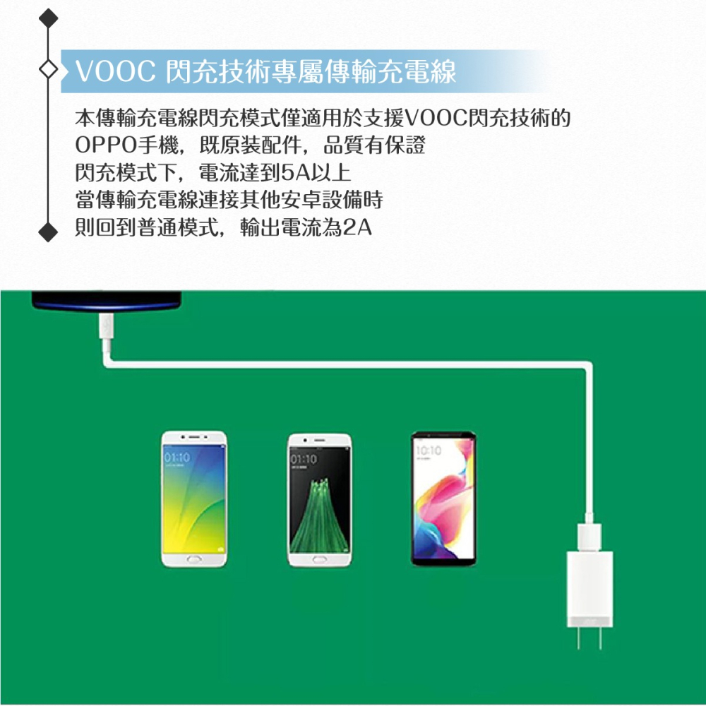 OPPO 原廠 Micro USB充電線 VOOC 5V/4A閃充-密封裝 (DL118)-細節圖8