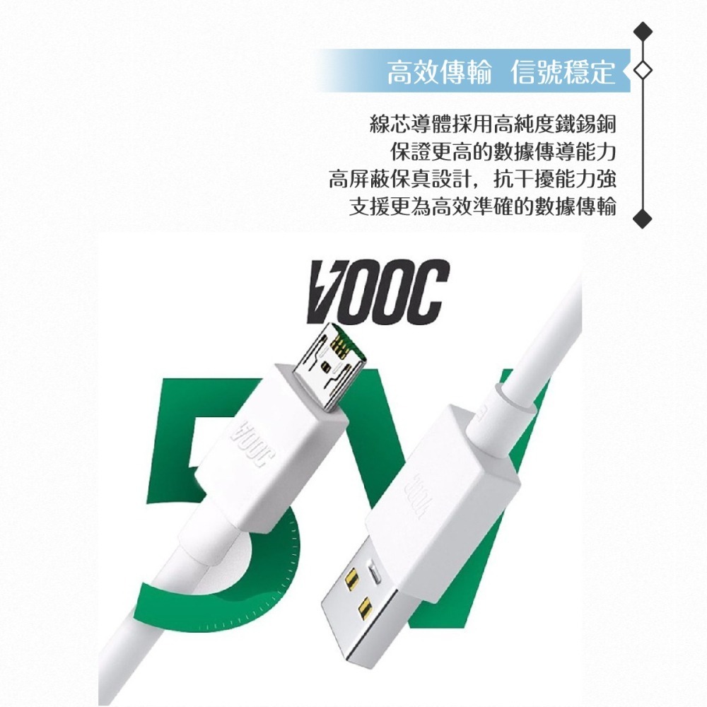 OPPO 原廠盒裝 Micro USB充電線 VOOC 5V/4A閃充 (DL118)-細節圖9