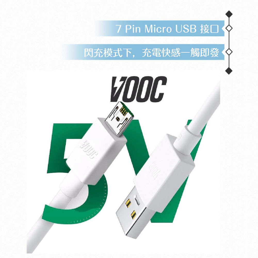 OPPO 原廠 VOOC Micro USB 閃充充電線DL118【支援5V/4A閃充-密封裝】-細節圖10