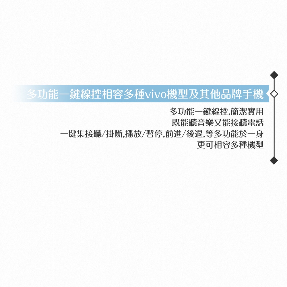 VIVO XE100 原廠盒裝 / 高品質平耳式耳機 3.5mm (白色)-細節圖9