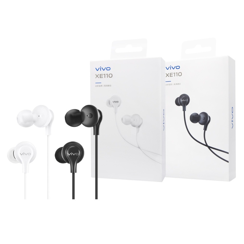 VIVO XE110 原廠新款盒裝 / 入耳式線控耳機 3.5mm (黑色,白色)-細節圖2