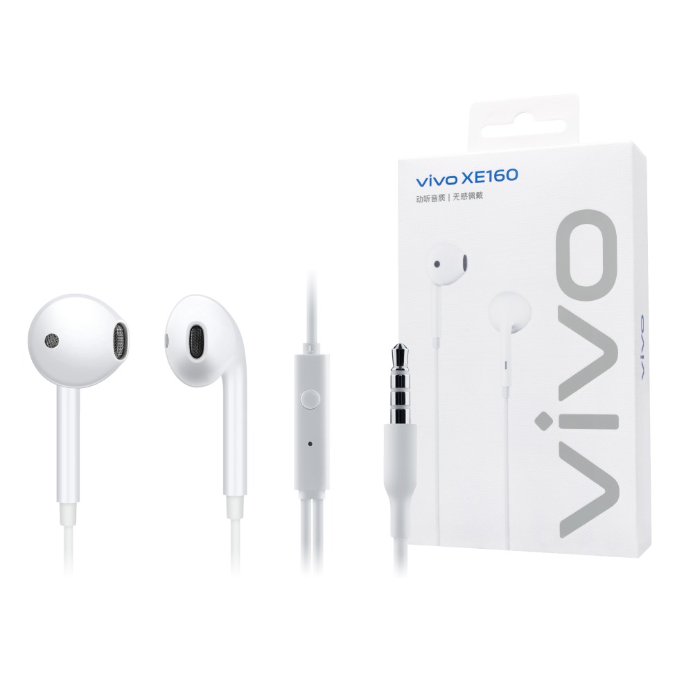 VIVO XE160 原廠盒裝 / 半入耳式線控耳機 3.5mm (白色)-細節圖2
