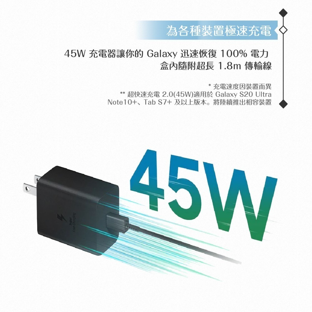 Samsung T4510 正原廠盒裝組/ 45W PD閃充頭+5A雙Type C線1.8m ( for S23系列 )-細節圖8