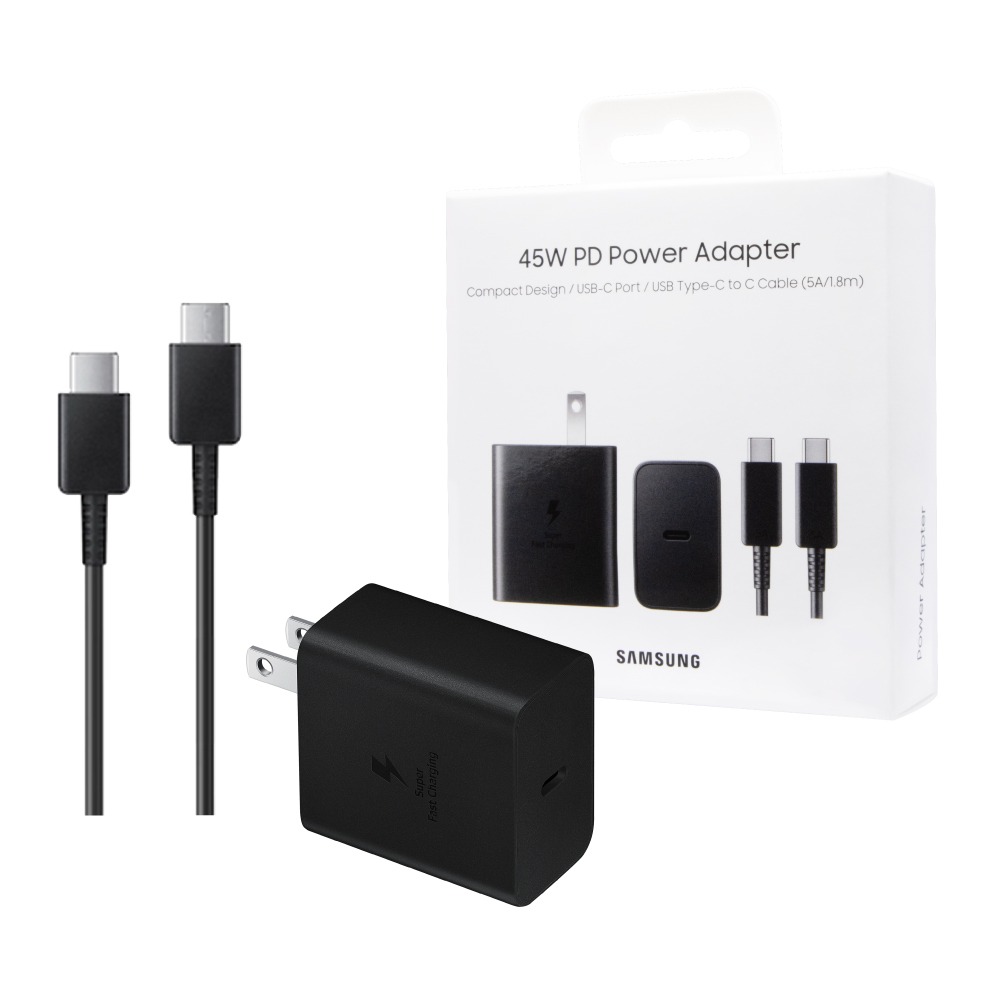 Samsung T4510 正原廠盒裝組/ 45W 閃充頭+5A雙Type C線1.8m (for S25 S24系列)-細節圖2