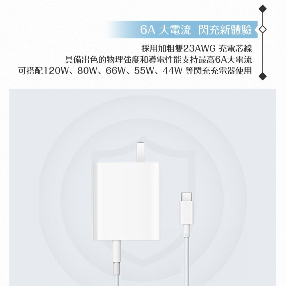 VIVO 6A 原廠盒裝 Type C 閃充充電線_120W(20V/6A) Max-細節圖9