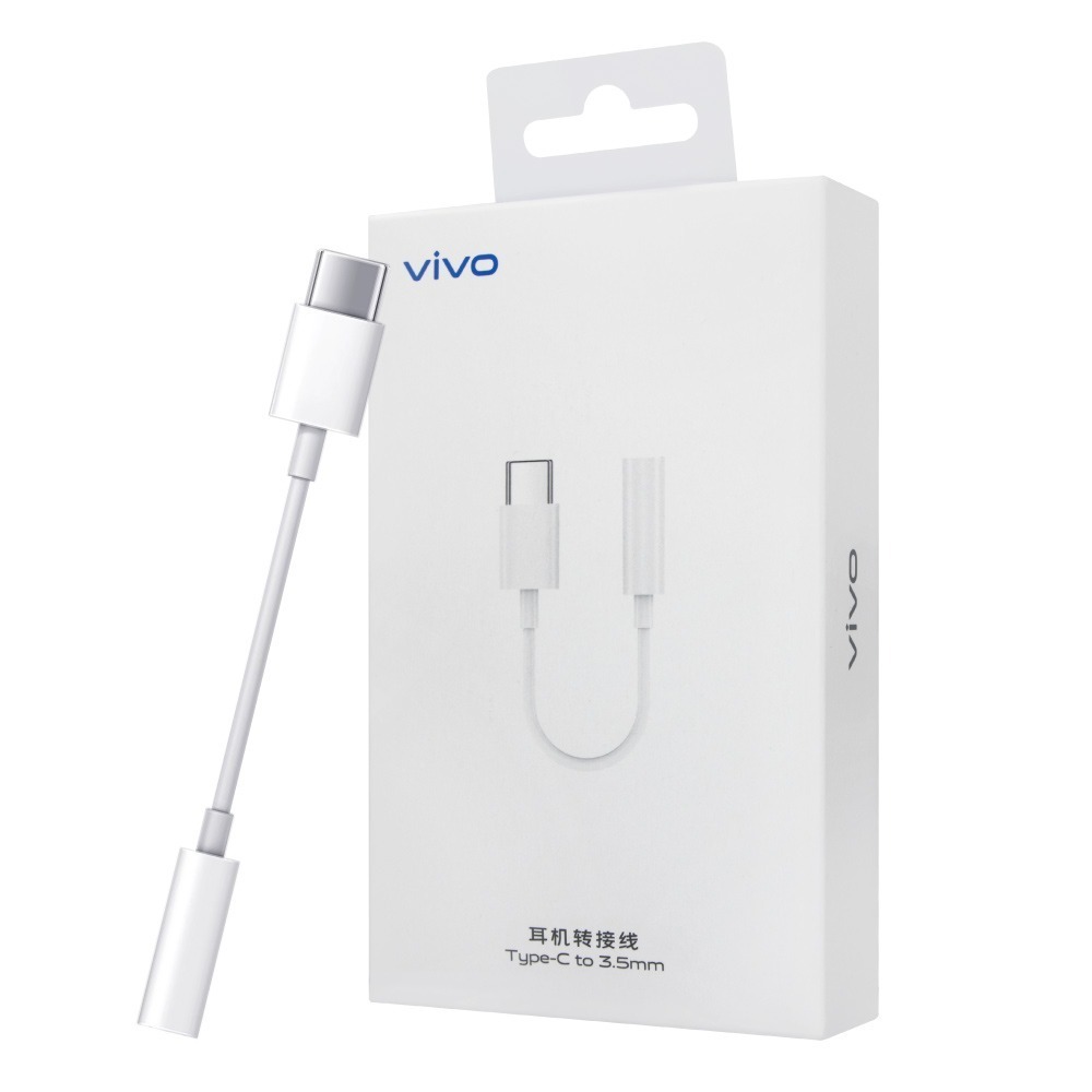 VIVO 原廠盒裝 USB-C 轉 3.5mm 耳機插孔轉接器 / 轉接線 - 白-細節圖2