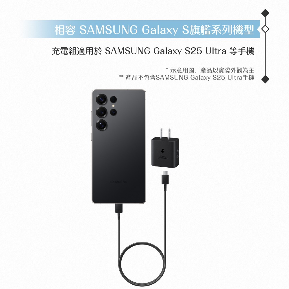 Samsung三星 原廠盒裝 T2510 超快充25W+DA705 3A雙Type C線 (for S25 S24系列)-細節圖9