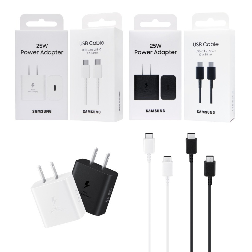 Samsung三星 原廠公司貨 T2510 超快充25W + DX310 3A 雙Type C線 1.8m (盒裝)-細節圖2