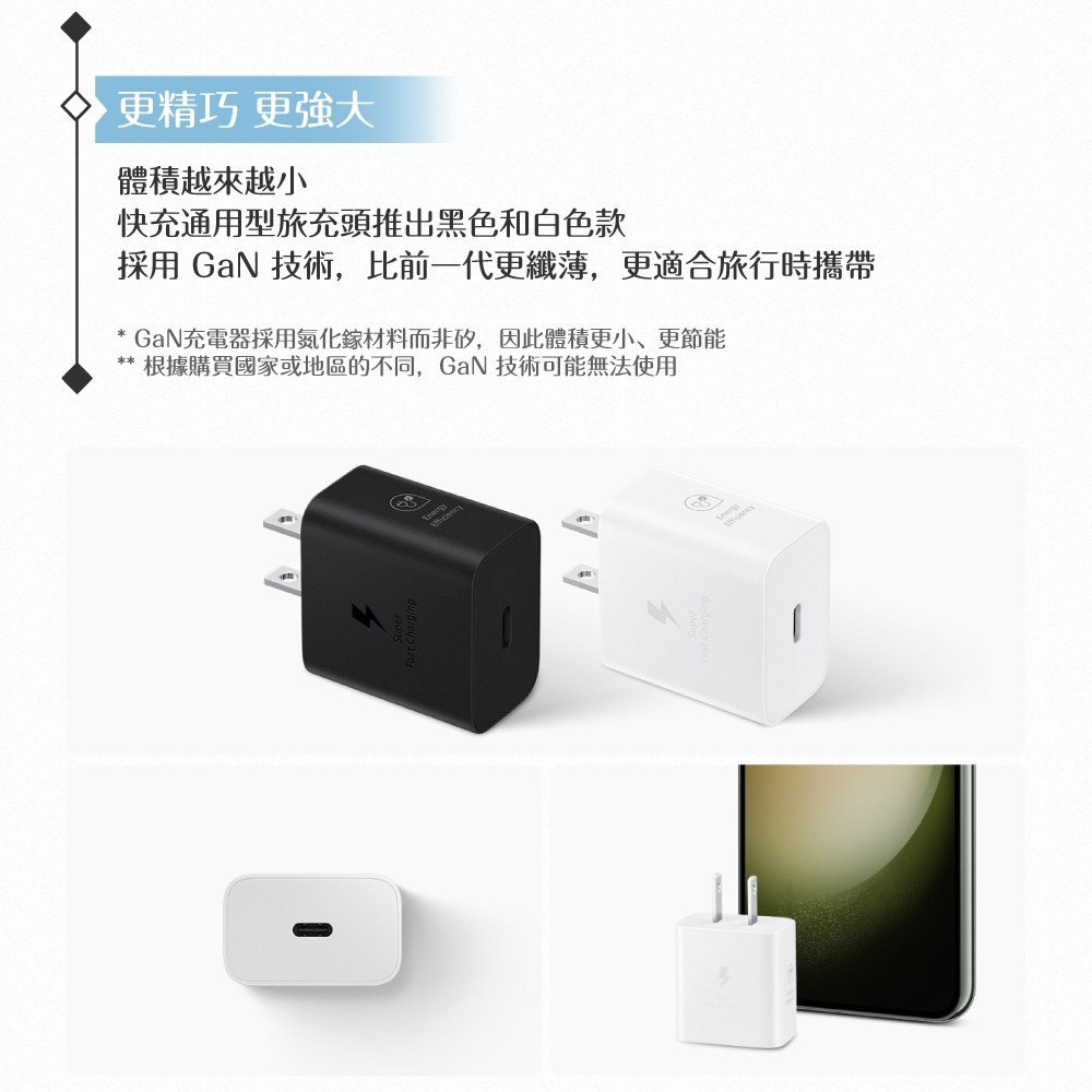 Samsung三星 原廠公司貨 T2510 超快充25W + DX310 3A 雙Type C線 1.8m (盒裝)-細節圖8