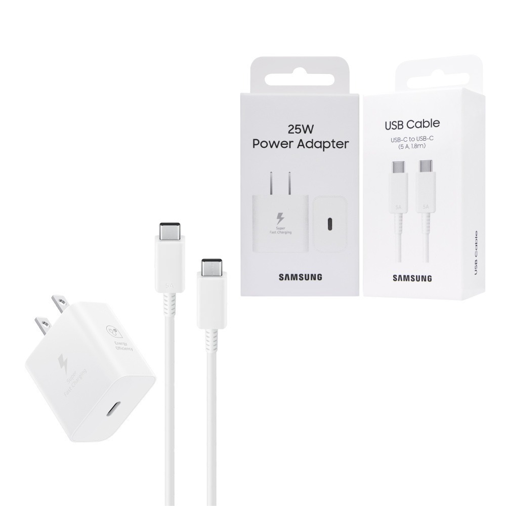 Samsung三星 原廠公司貨 T2510 超快充25W + DX510 5A 雙Type C線 1.8m (盒裝)-細節圖2