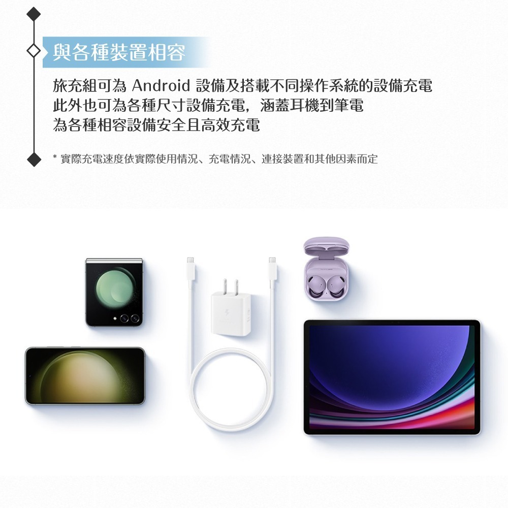 Samsung三星 原廠公司貨 T2510 超快充25W + DX510 5A 雙Type C線 1.8m (盒裝)-細節圖7