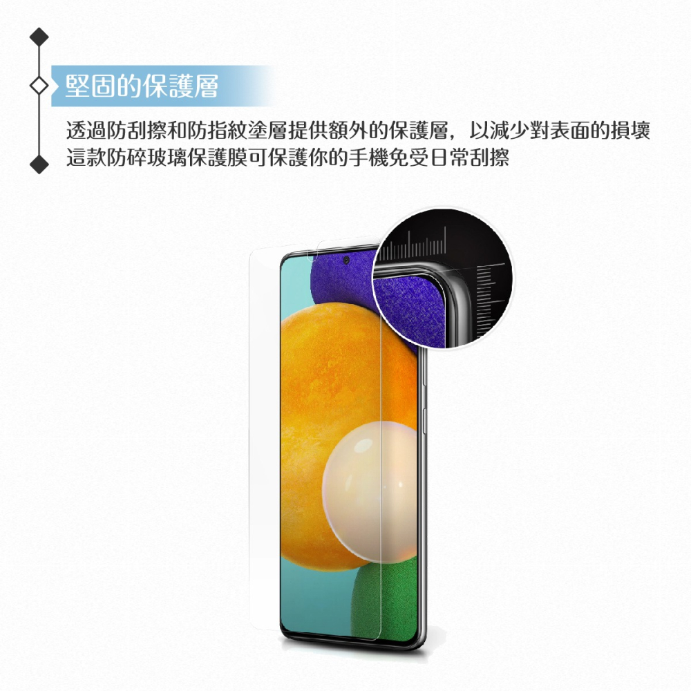Samsung三星 原廠Galaxy A52/A52s 5G專用 9H鋼化玻璃保護貼 (公司貨)-細節圖5