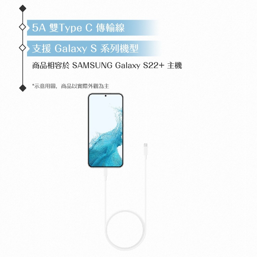 Samsung 原廠公司貨EP-DX510 5A 雙Type C傳輸線1.8m加長版 ( for S24/S23系列)-細節圖9