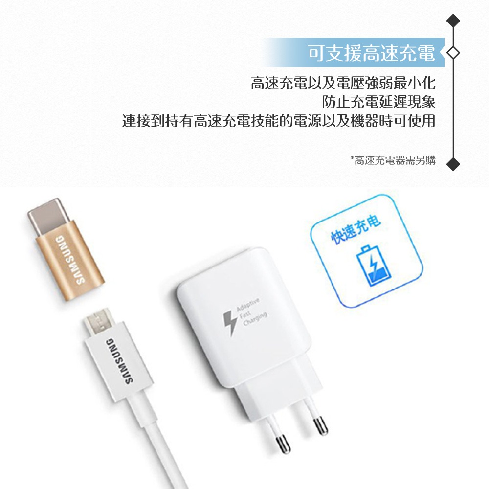 Samsung三星 原廠公司貨GD600 / Micro USB to Type C 轉接器 - 金 (盒裝)-細節圖8