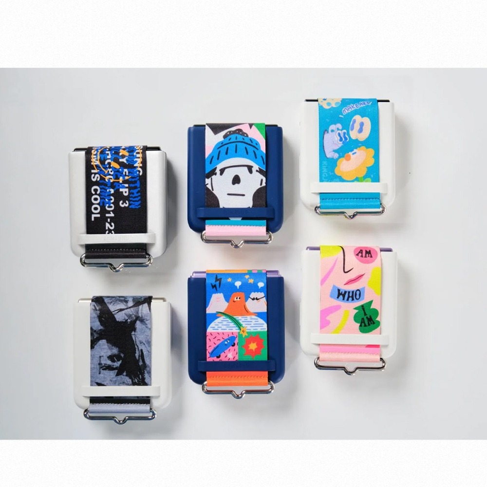 Samsung 三星 原廠 Galaxy Z Flip3 5G 專用設計師聯名款指環帶&貼紙組合【盒裝】-細節圖5