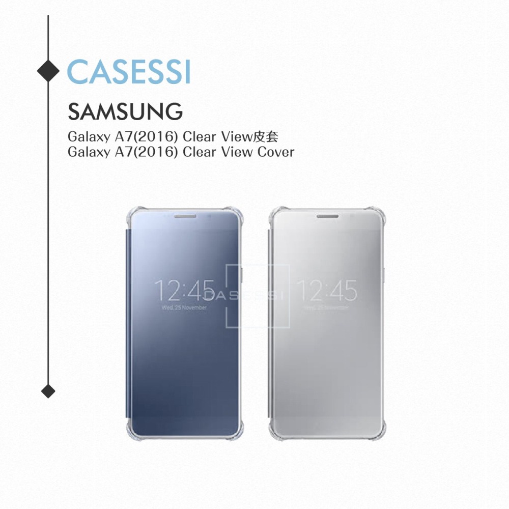 Samsung三星 原廠Galaxy A7(2016)專用 全透視鏡面感應皮套Clear View【公司貨】-細節圖4