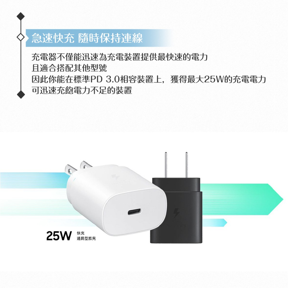 Samsung 台灣正原廠盒裝 25W Type C快速充電器 EP-TA800 (for Z Fold5/Flip5)-細節圖8