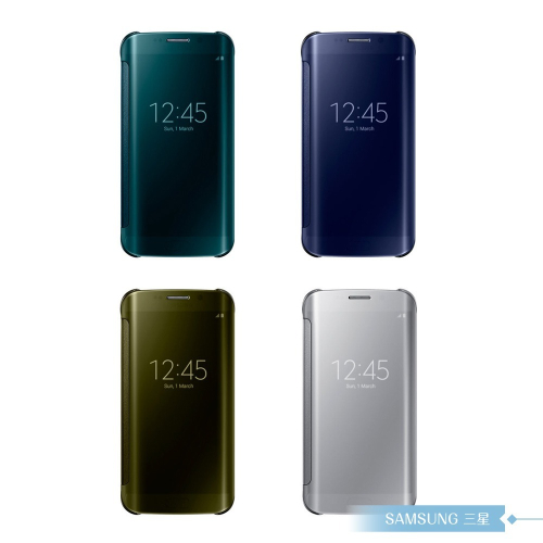 Samsung三星 原廠Galaxy S6 edge G925專用 全透視鏡面感應皮套Clear View【贈保護貼】