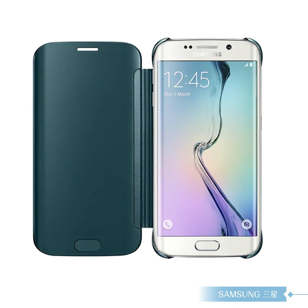 Samsung三星 原廠Galaxy S6 edge G925專用 全透視鏡面感應皮套Clear View【贈保護貼】-細節圖4