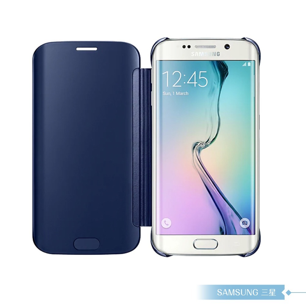 Samsung三星 原廠Galaxy S6 edge G925專用 全透視鏡面感應皮套Clear View【贈保護貼】-細節圖5