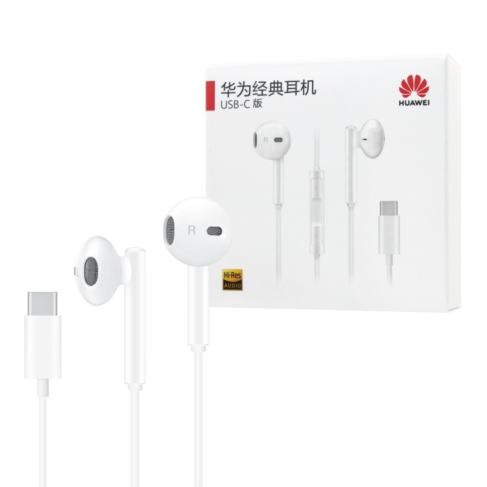 Huawei華為 CM33 原廠盒裝 半入耳式線控耳機 Type-C (經典白色)-細節圖2