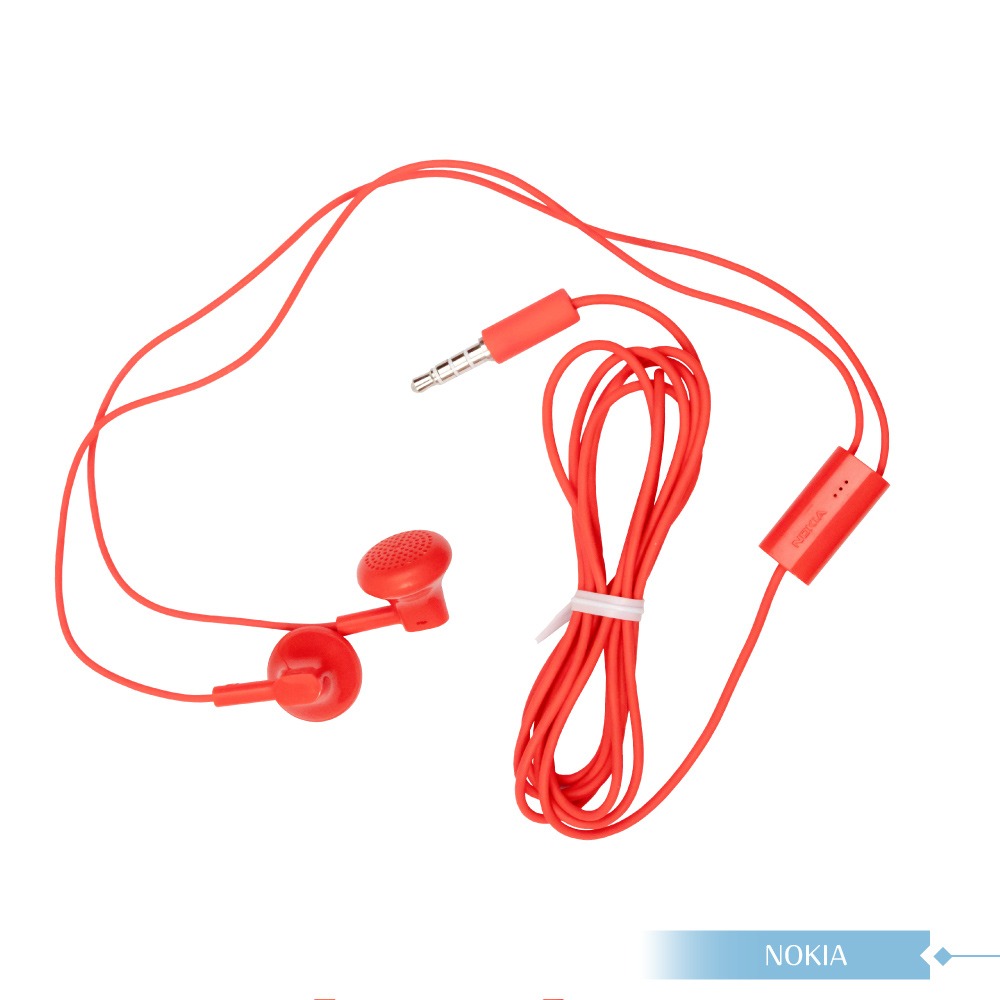 NOKIA 原廠 WH-108 高品質平耳式耳機 (3.5mm) - 紅-細節圖2