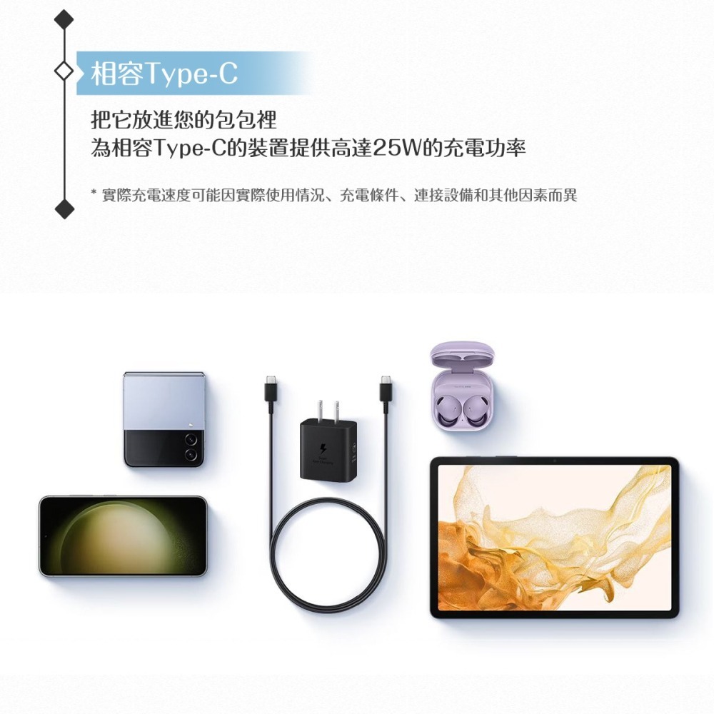 Samsung三星 原廠新款 25W Type C 超快速充電器 PD 3.0【EP-T2510】台灣盒裝貨-細節圖9