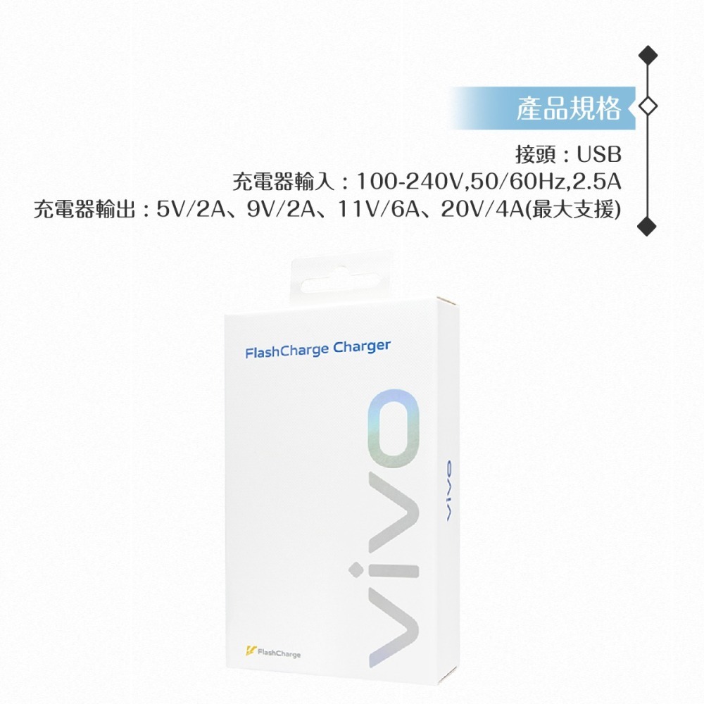 VIVO 80W 台灣正原廠盒裝 20V/4A極速超快閃充充電器【BSMI認證】-細節圖10