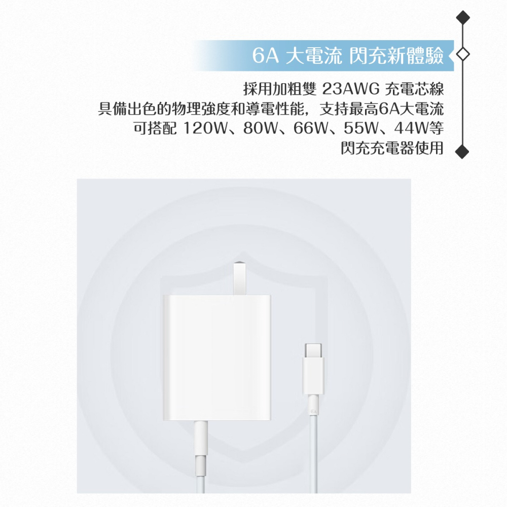 VIVO 6A 台灣正原廠盒裝 Type C 閃充充電線_120W(20V/6A) Max-細節圖9