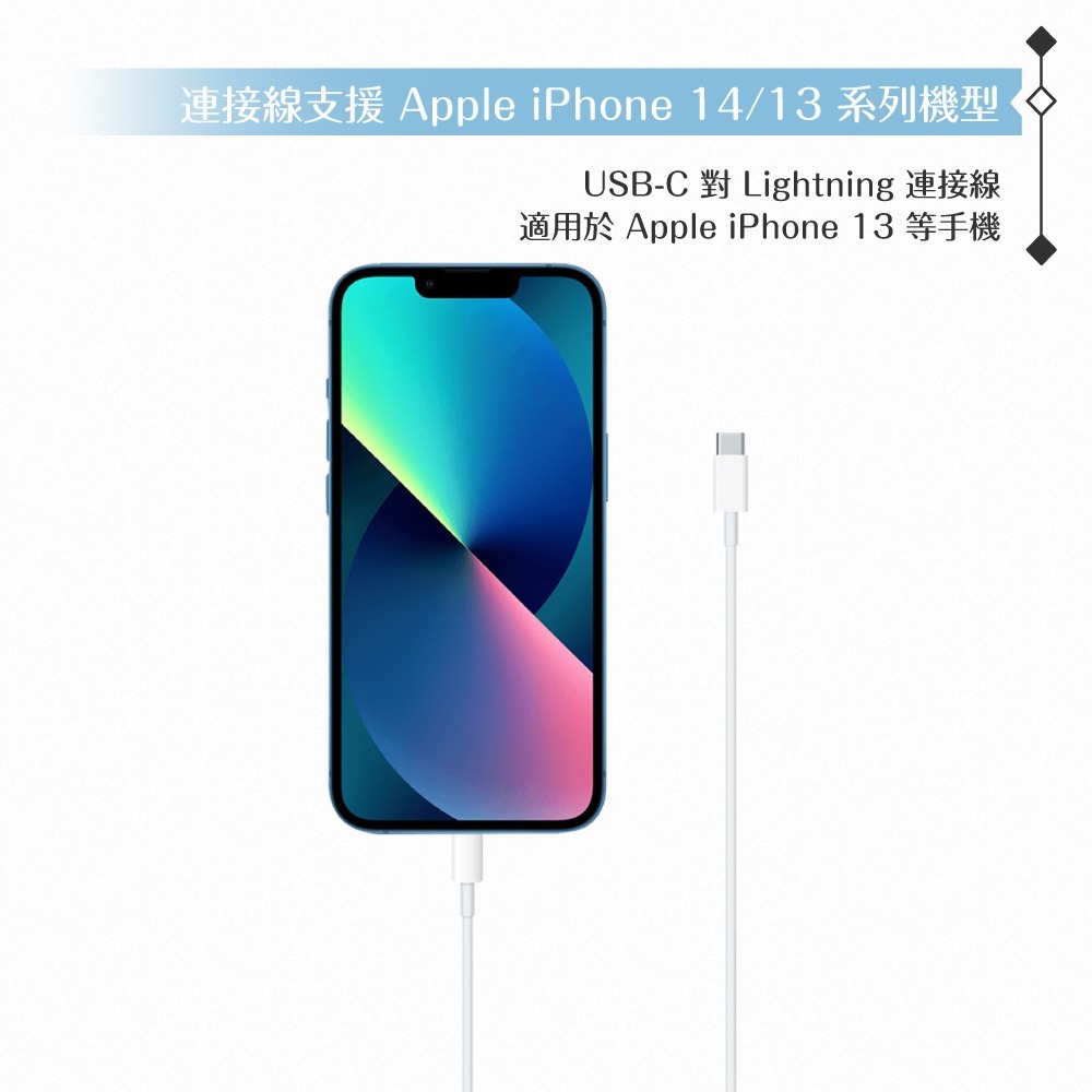 Apple蘋果 A2561原廠盒裝1M /USB-C 對 Lightning 連接線【iPhone 14/13系列適用】-細節圖8