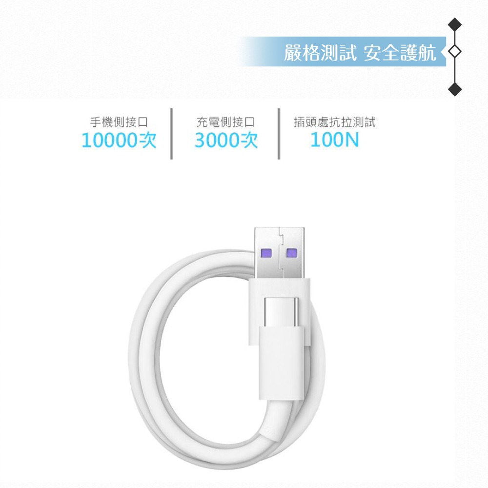 榮耀honor AP71 原廠盒裝 5A USB-A to Type-C 快充傳輸線 (白色)-細節圖9