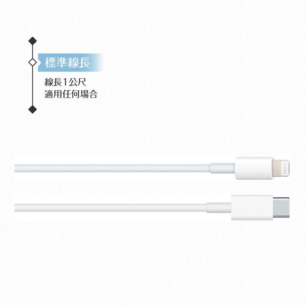 APPLE蘋果副廠 iphone 12系列適用 USB-C 對 Lightning連接線 - 1M-細節圖6