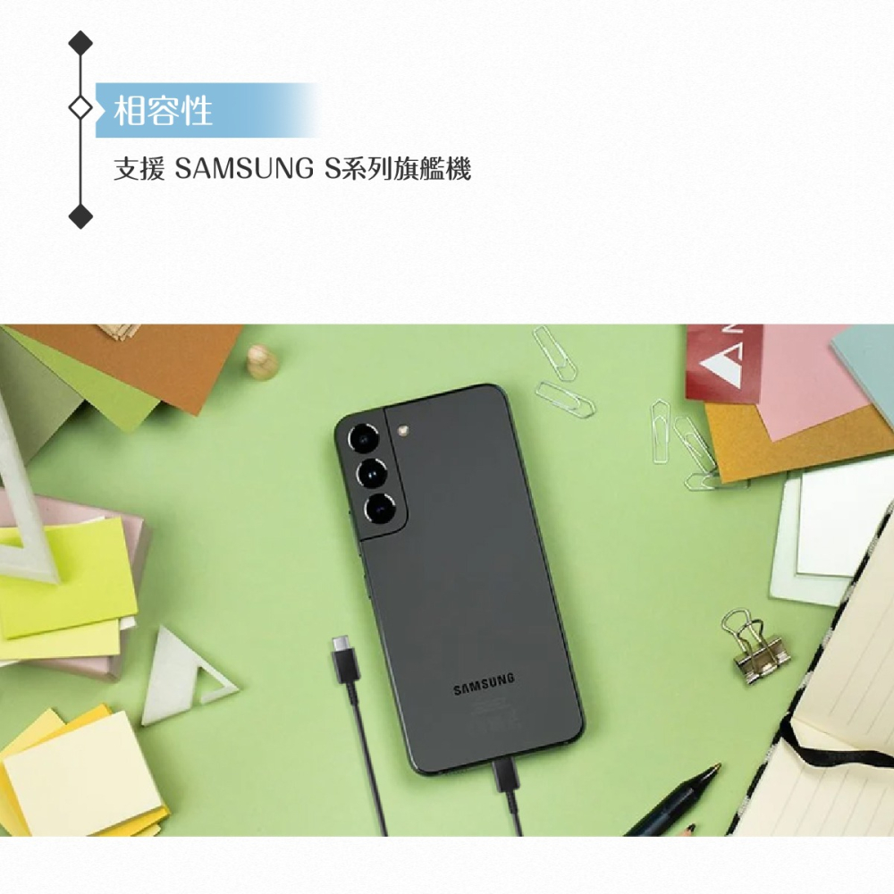 【2入】Samsung 三星製造 雙Type-C 快充數據線-密封裝 ( for S25 S24系列 )-細節圖5