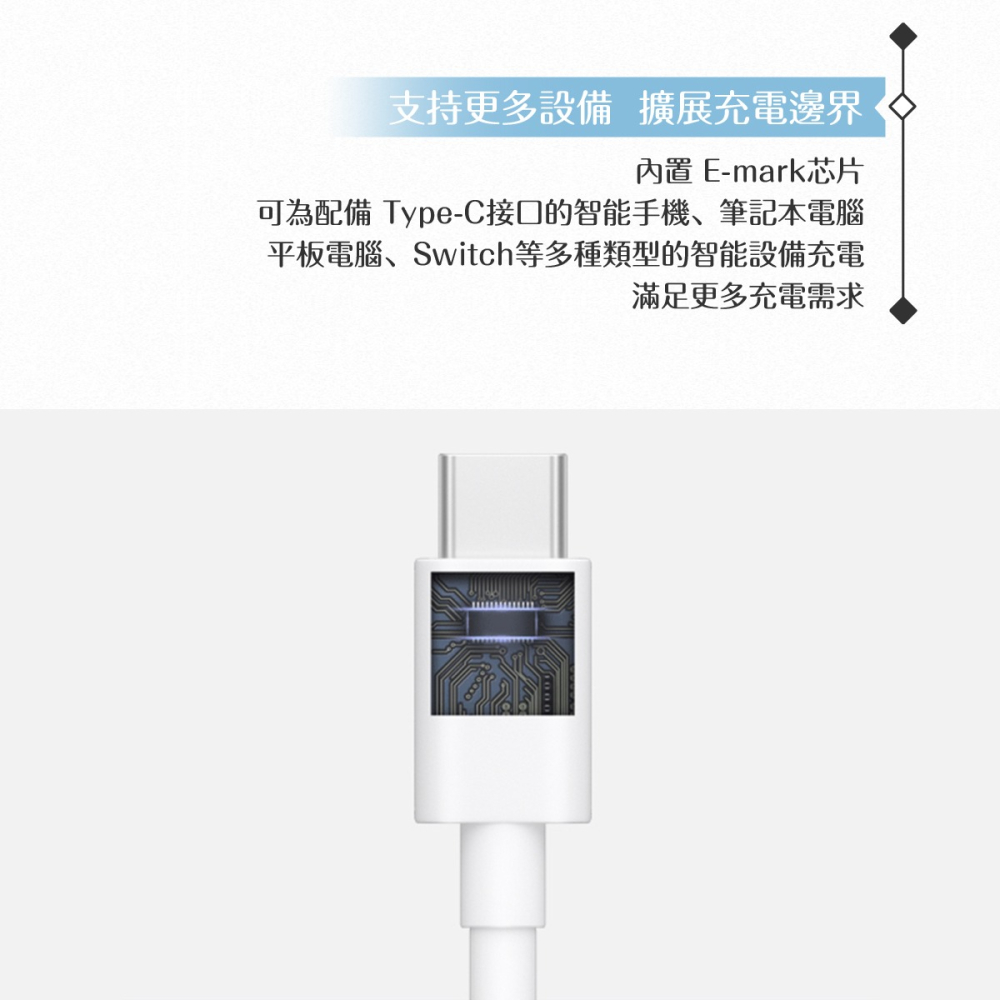 OPPO 原廠盒裝 SUPERVOOC Type C to Type C 超閃充電線65W- 6.5A (DL149)-細節圖6