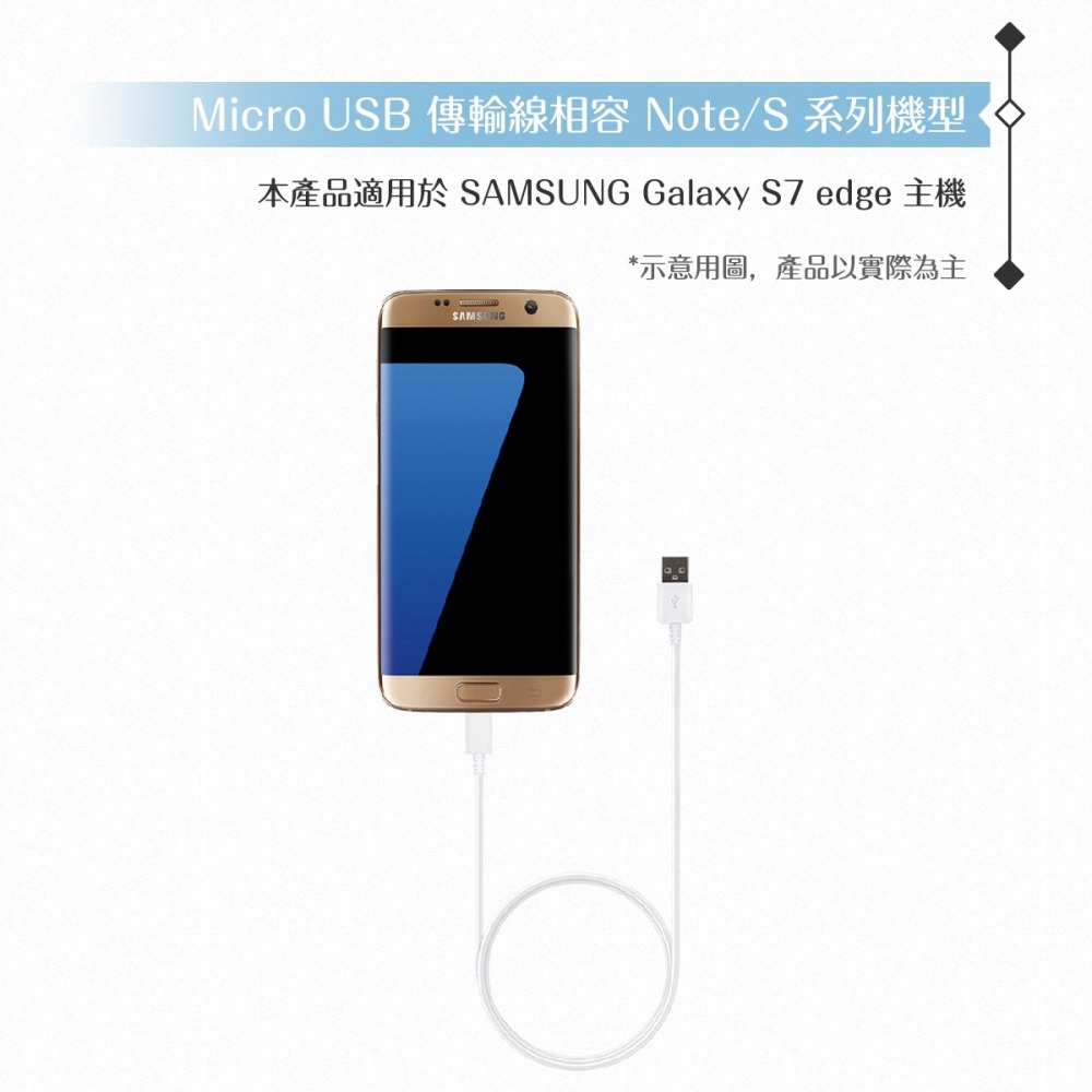 Samsung 三星適用 1M新版 Micro USB充電線-白/密封裝 ( for Note/S系列 )-細節圖8