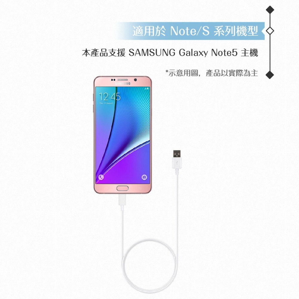 【2入】Samsung 三星適用 1M新版 Micro USB充電線-白/密封裝 ( for Note/S系列 )-細節圖8