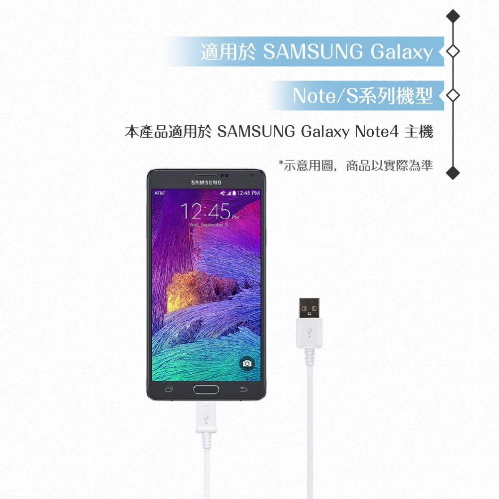 【2入】Samsung 三星適用 1.5M加長 Micro USB充電線-白/密封裝 ( for Note/S系列 )-細節圖8